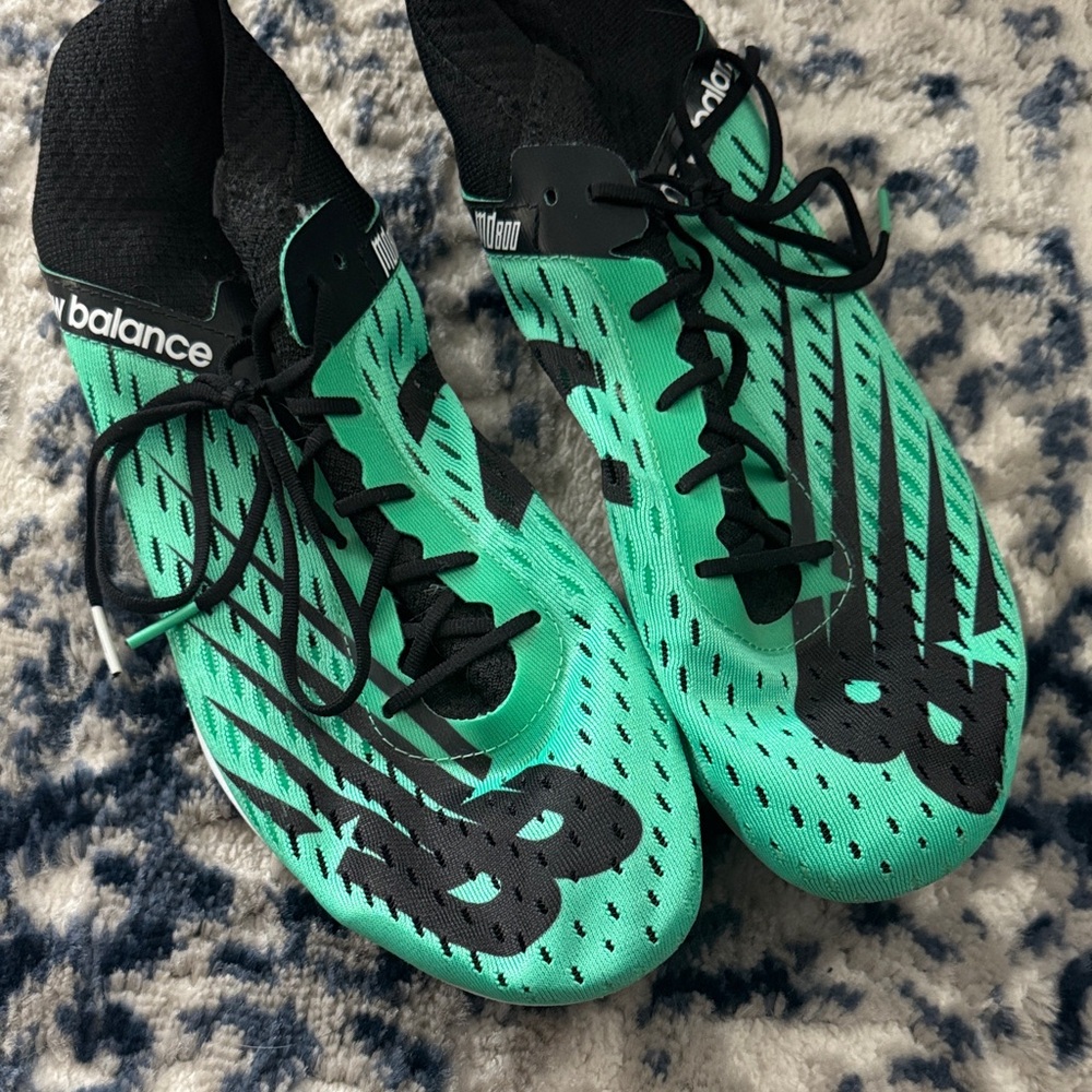 New Balance Teal and Black Track Spikes Running Shoes